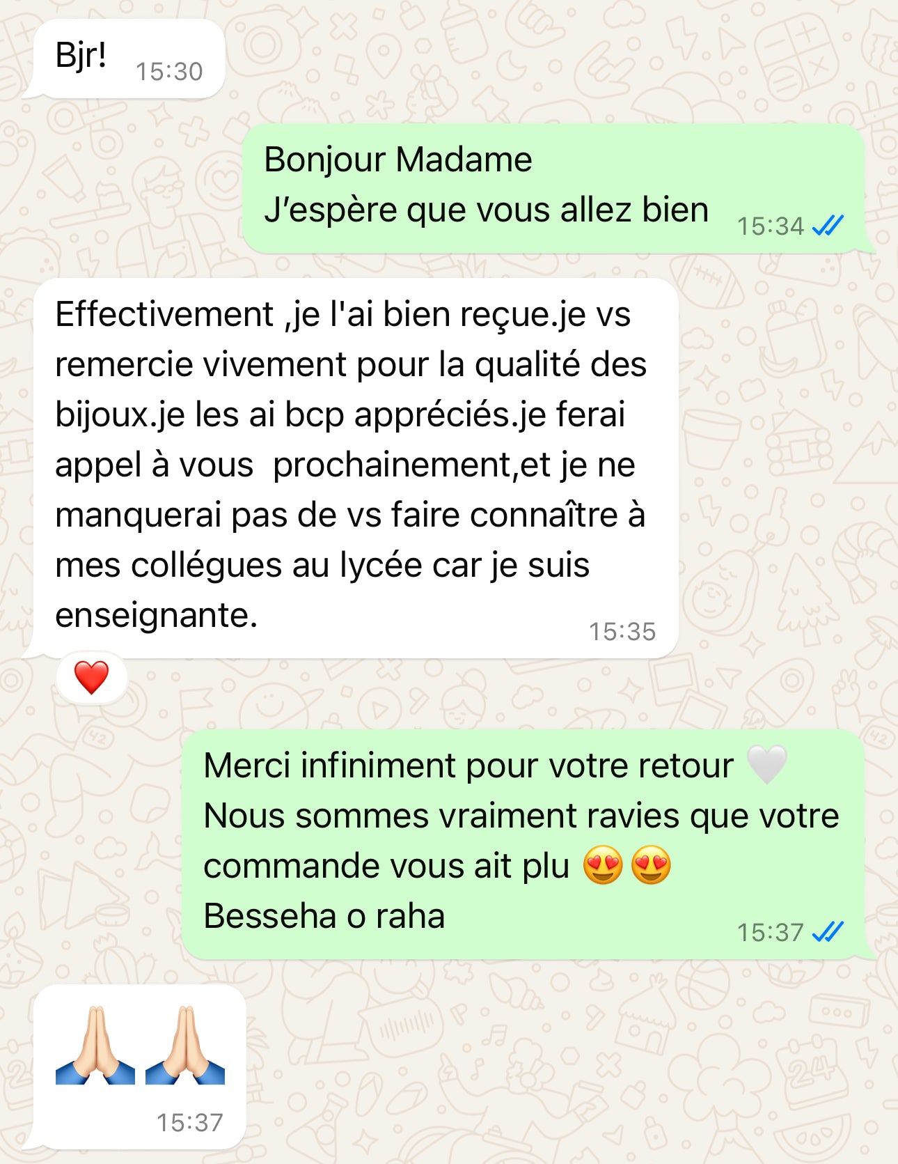 Avis client 