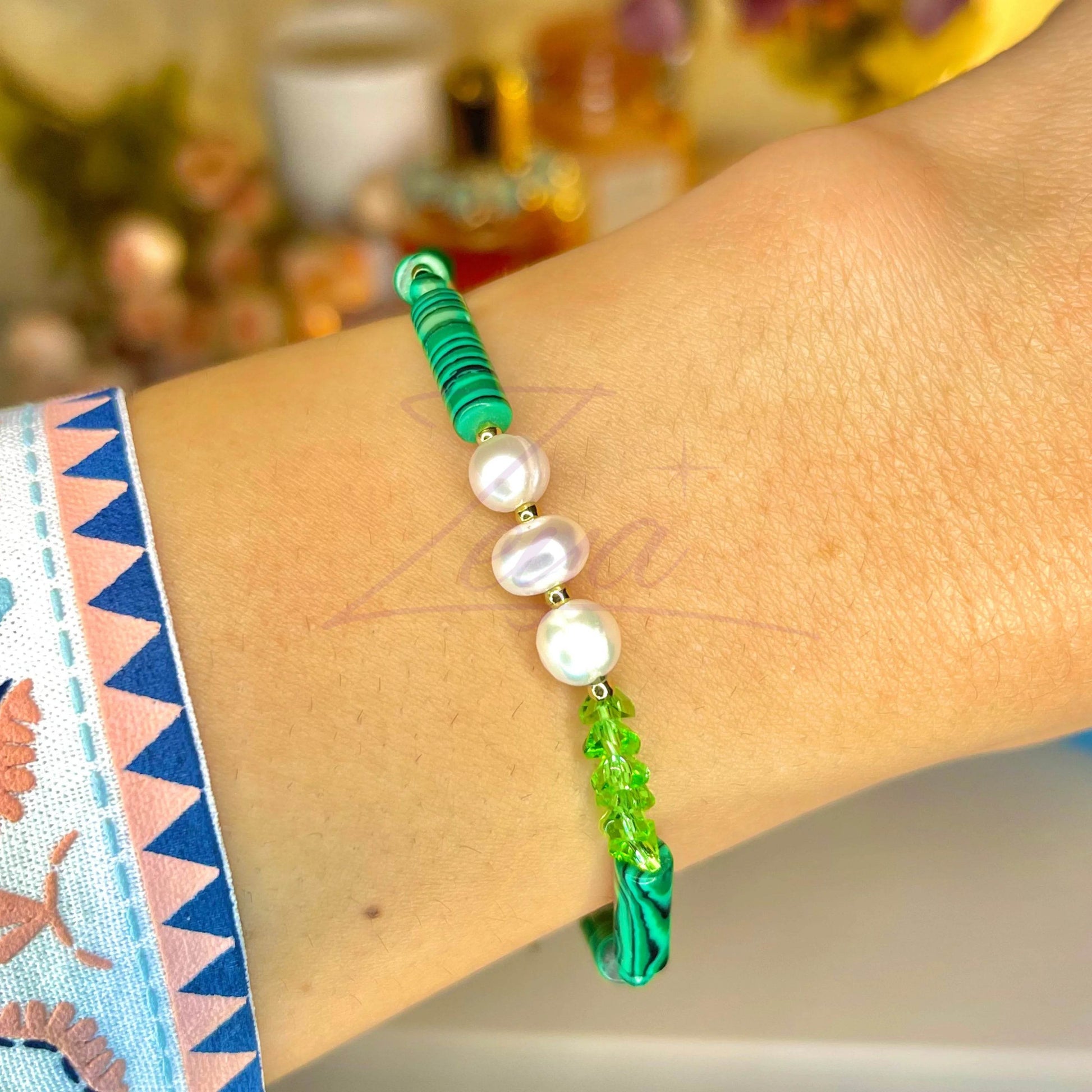 Bracelet Emerald Waves - Zeya Jewelry