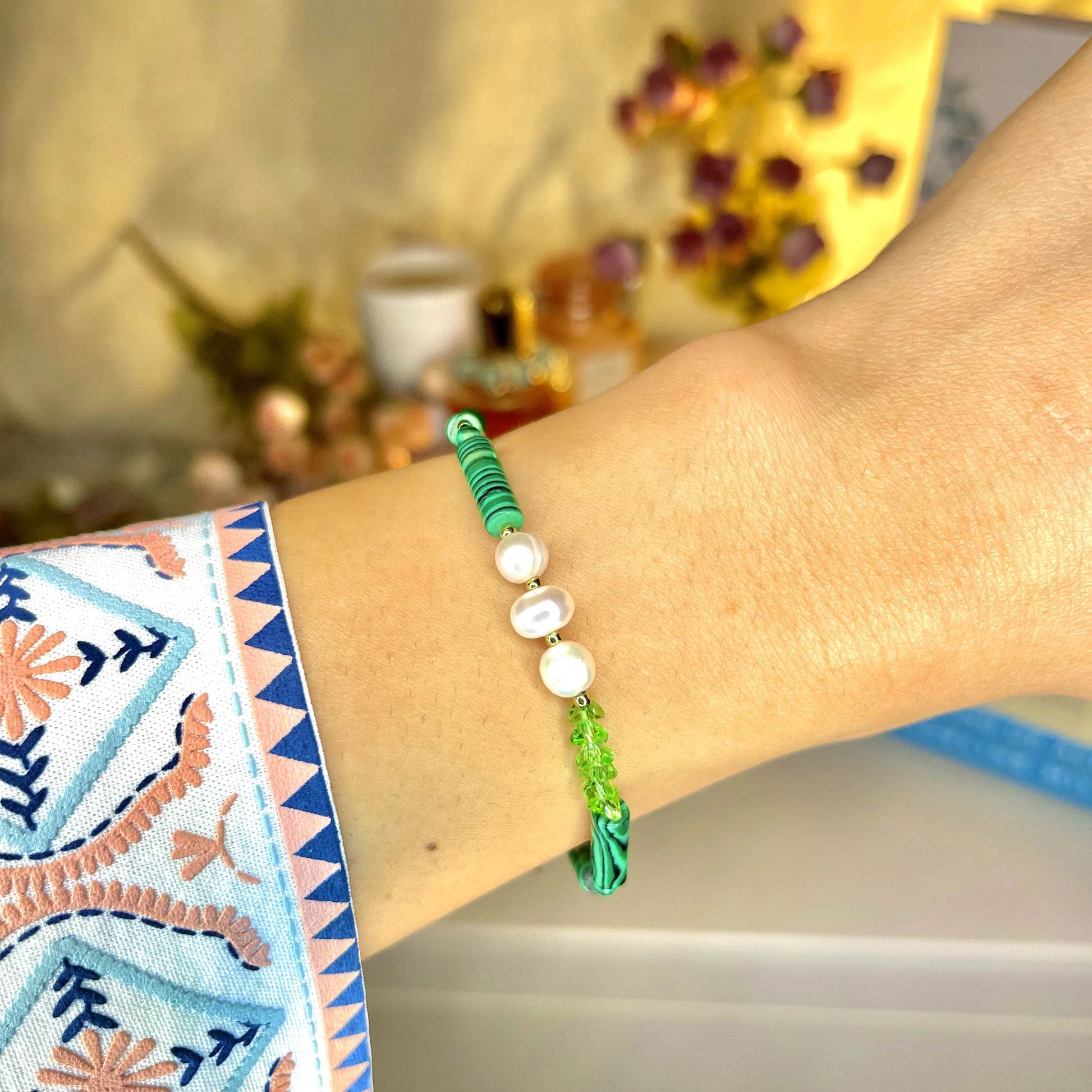 Bracelet Emerald Waves - Zeya Jewelry