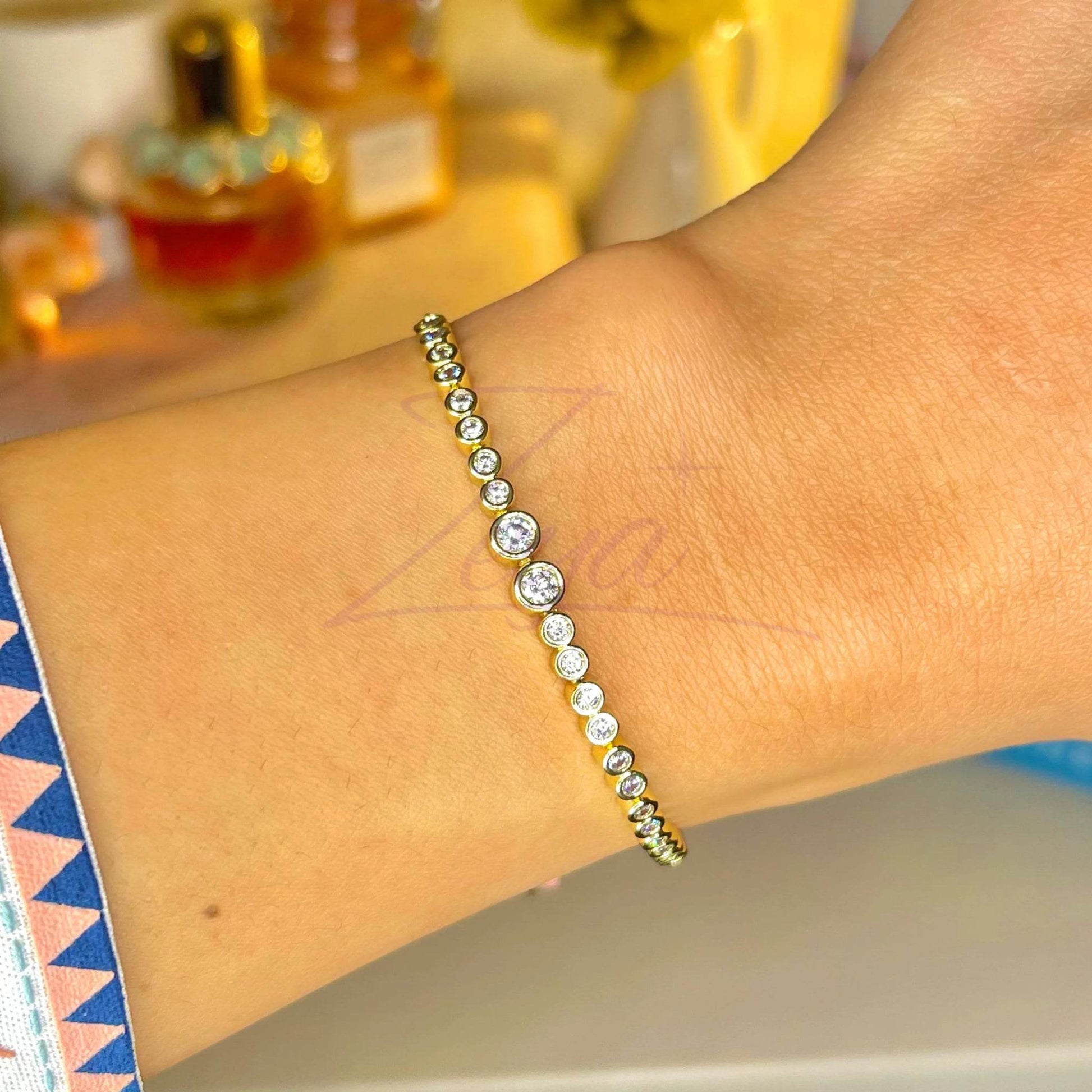Bracelet Diamond Halo - Zeya Jewelry