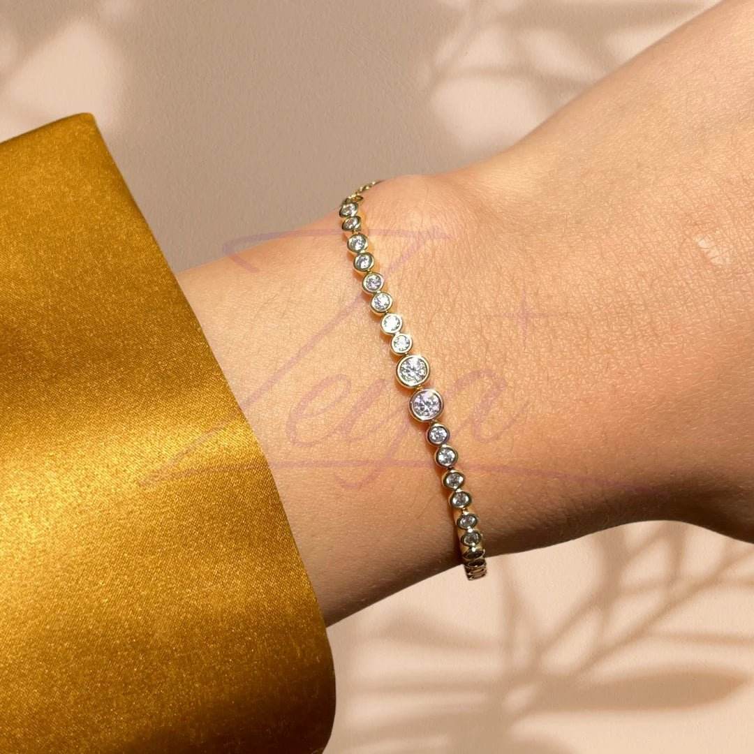 Bracelet Diamond Halo - Zeya Jewelry